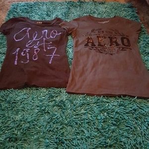 Never worn aero black purple tee second shirt sold gray and black...